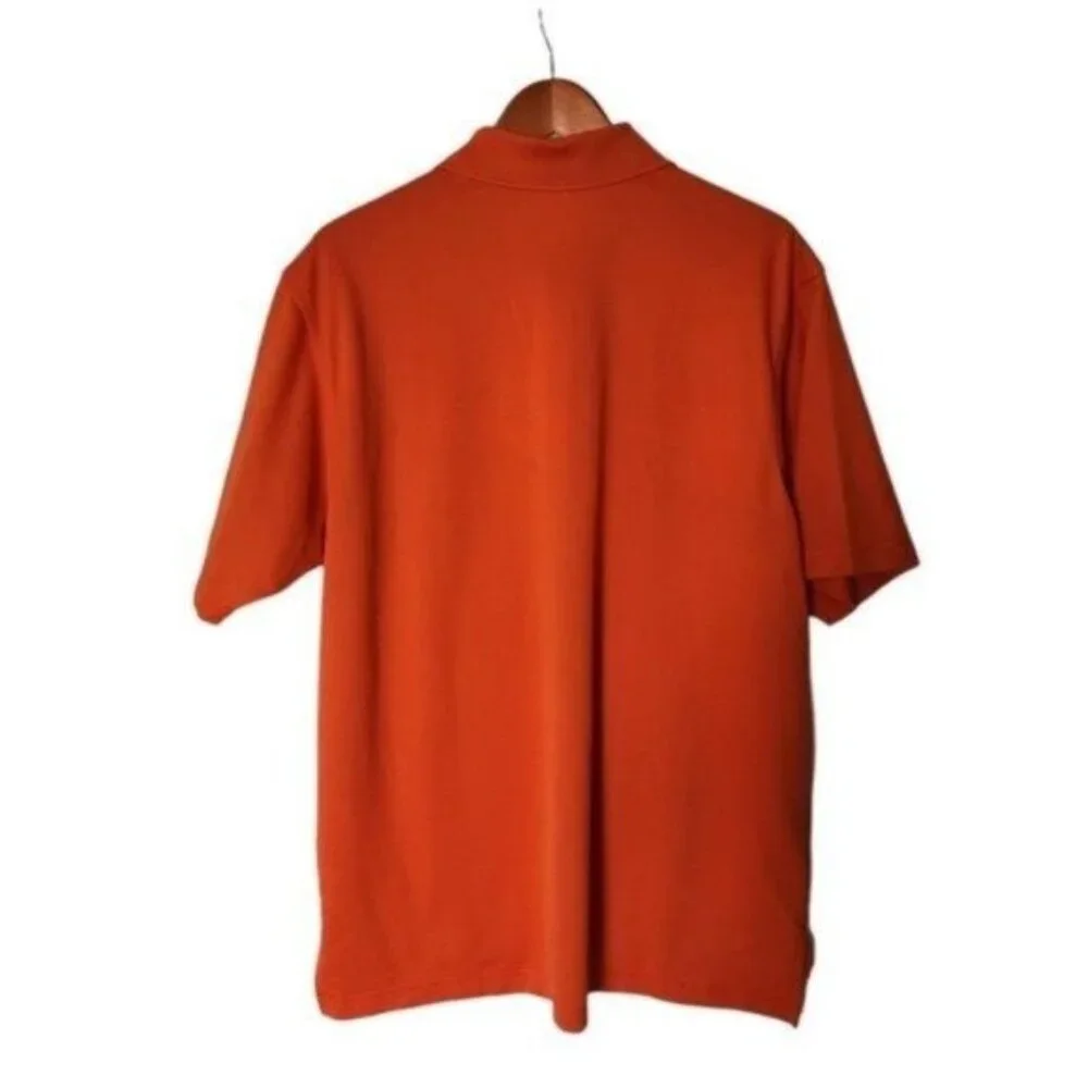 Adidas GOLF ClimaLite Orange Polo Shirt‎ Performance L Large